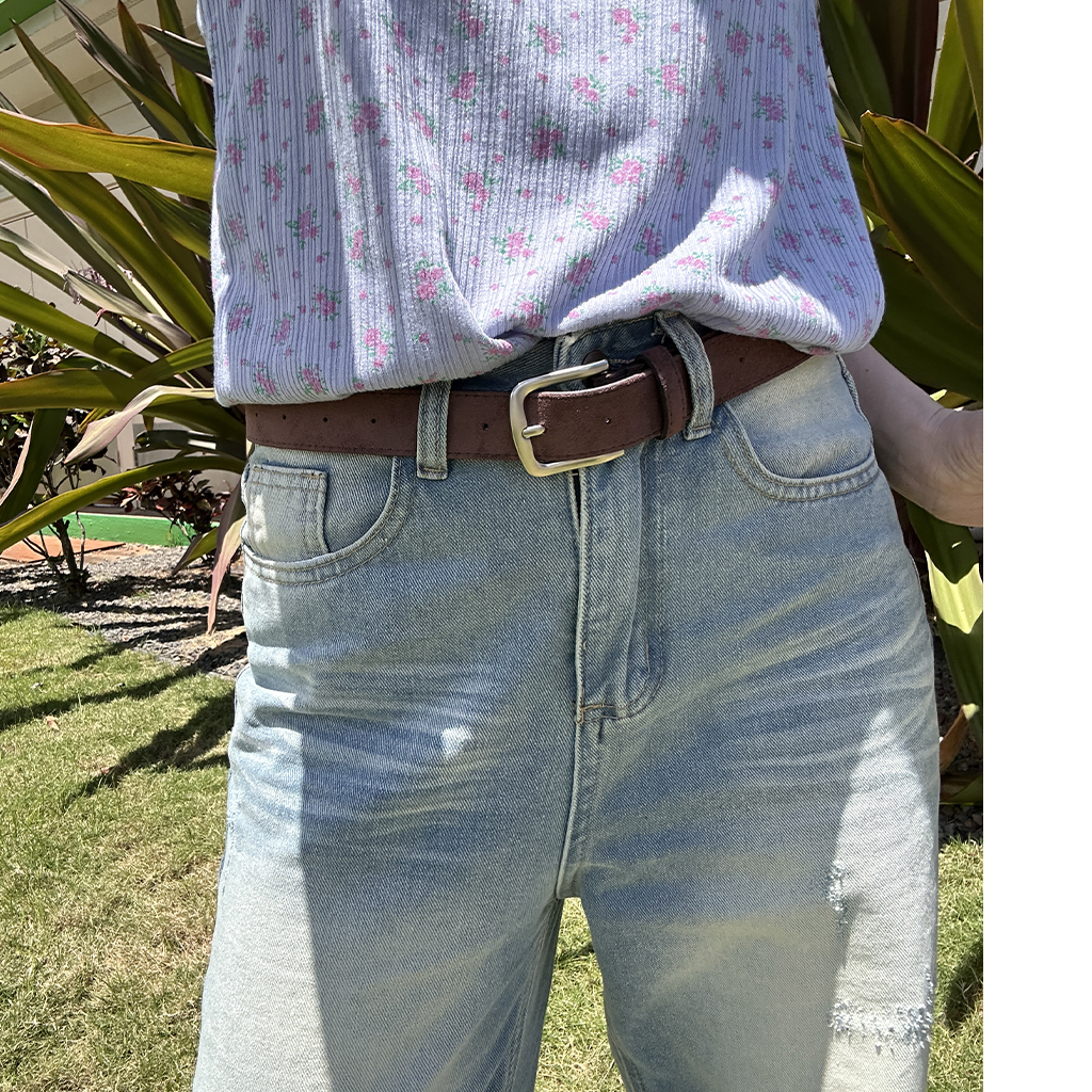 グレー スエード スタッズベルト S/M gimaguas rufus-belt_black_02_6cbd84b9-