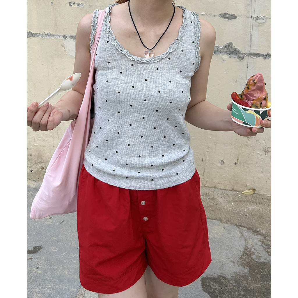 フリフリ　タンクトップ　見本 LILY BROWN Lingerie】コットンフリルタンク(タンクトップ