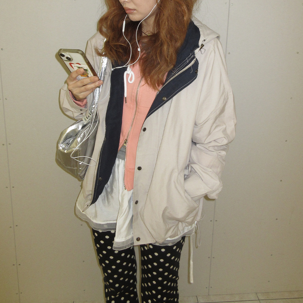 (ユニセックス）カラーリングダブルジップフードジャケット