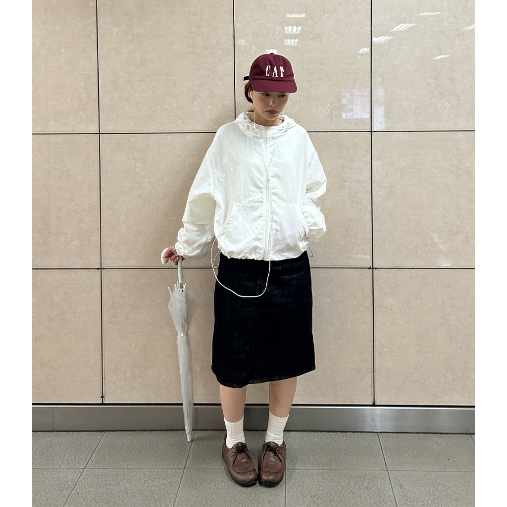 クロップドフードウィンドブレーカー | ファッション通販サイト NUGU