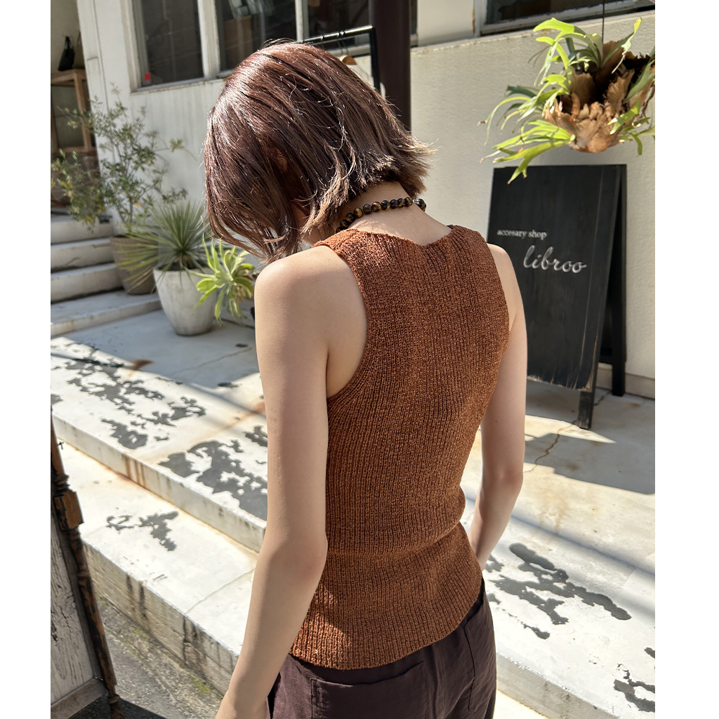 としです Vネック ニットベスト レディース(M ネイビー): 東京シャツ公式