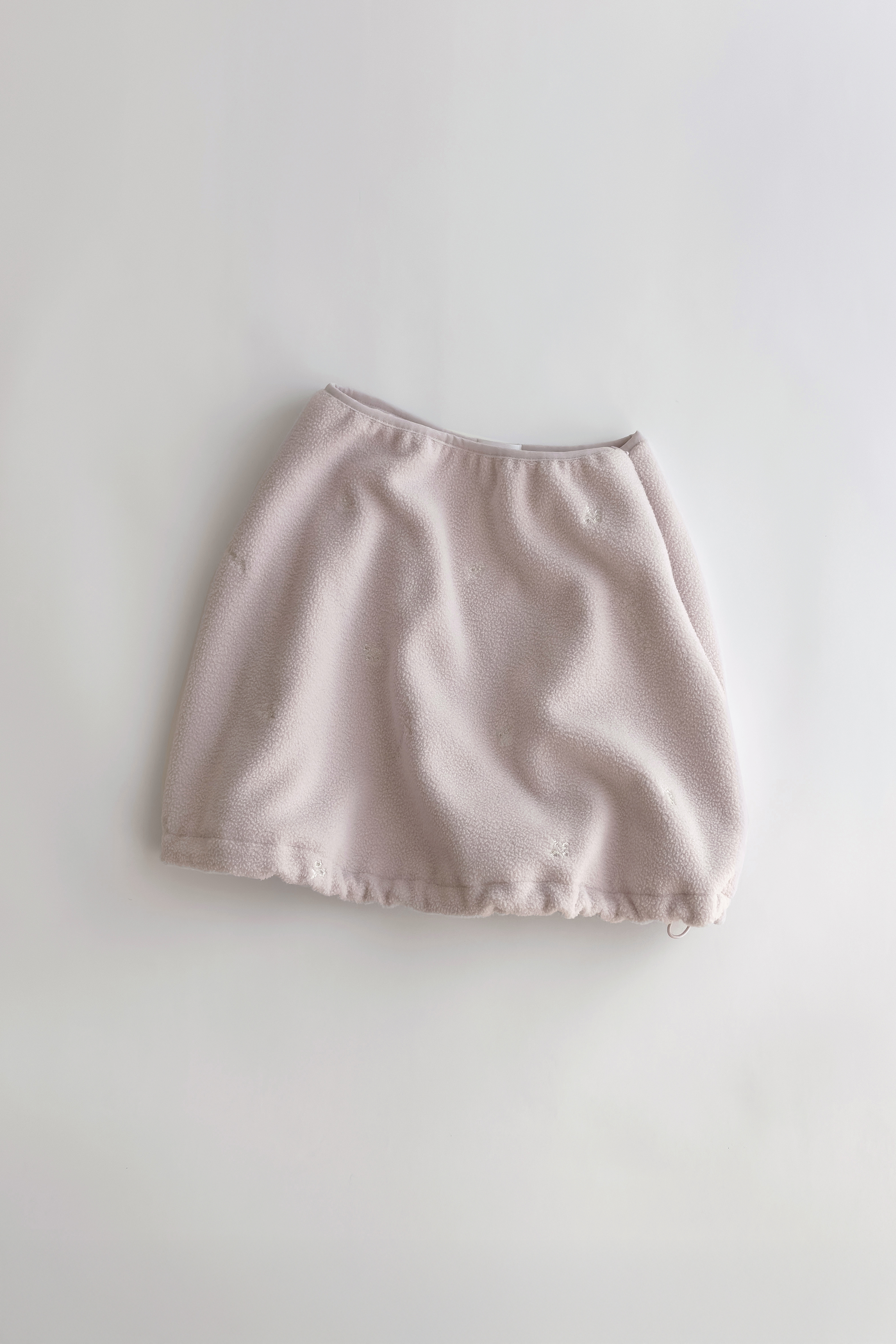 Silvery Fleece Skirt (Pale Pink)