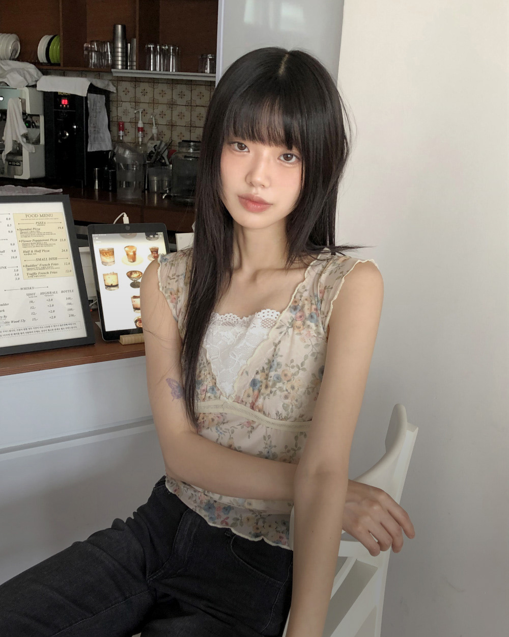 nugu♡韓国 インディゴ デニムジャケット 韓国 大特価】2色展開 ステッチ インディゴ ライトブルー オーバー