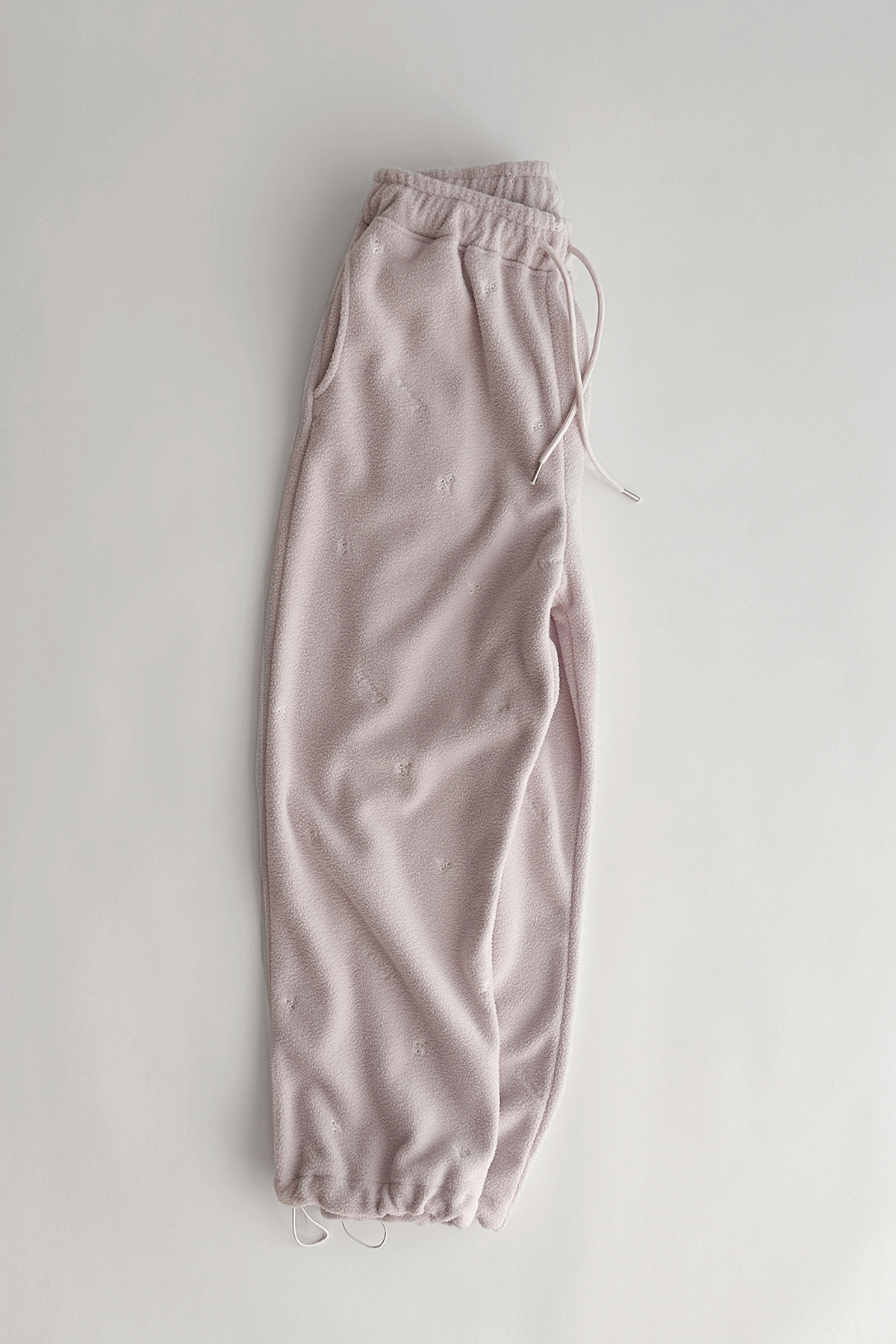 Silvery Fleece Joggers (Pale Pink)