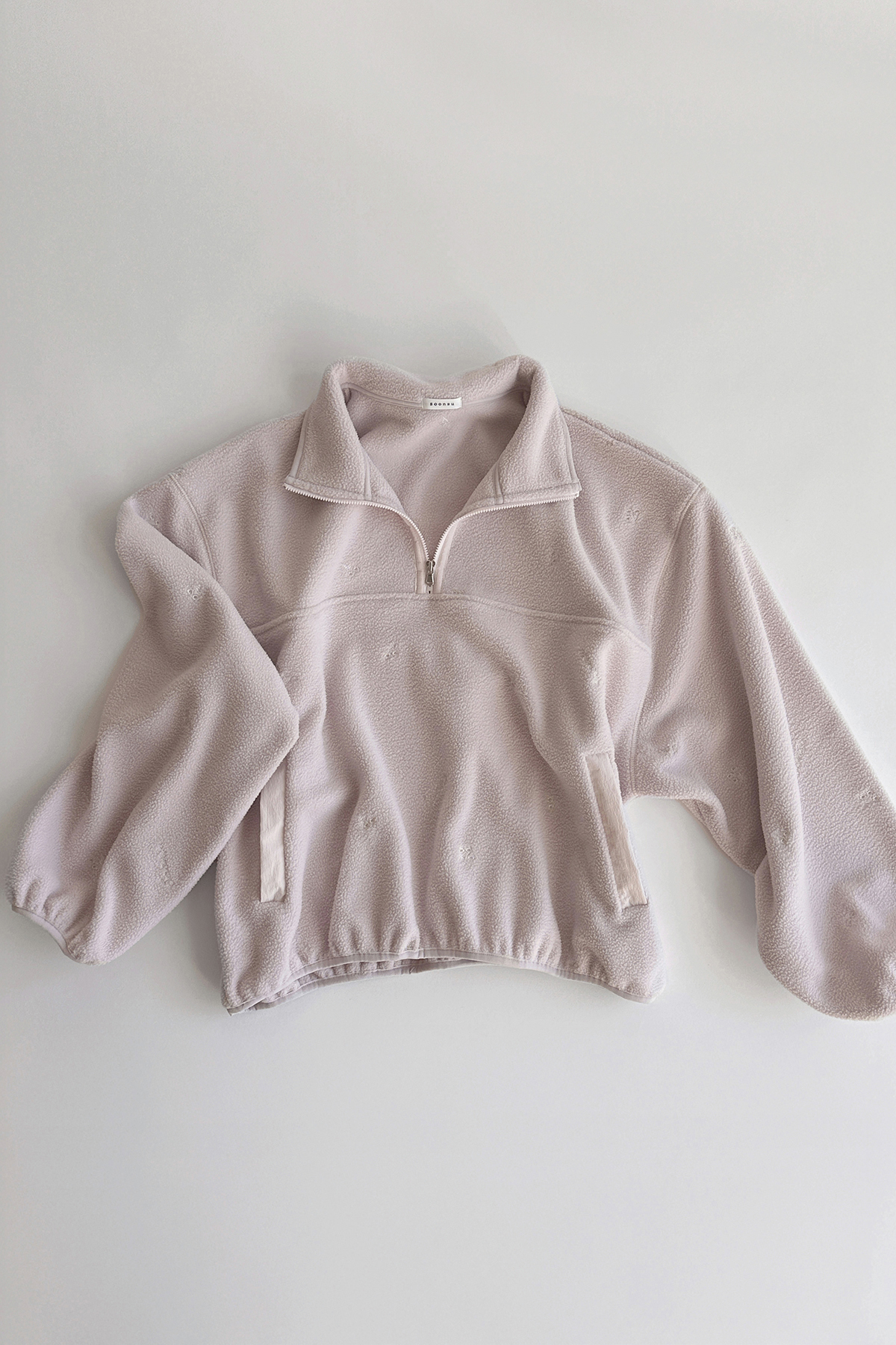 Silvery Fleece Anorak (Pale Pink)