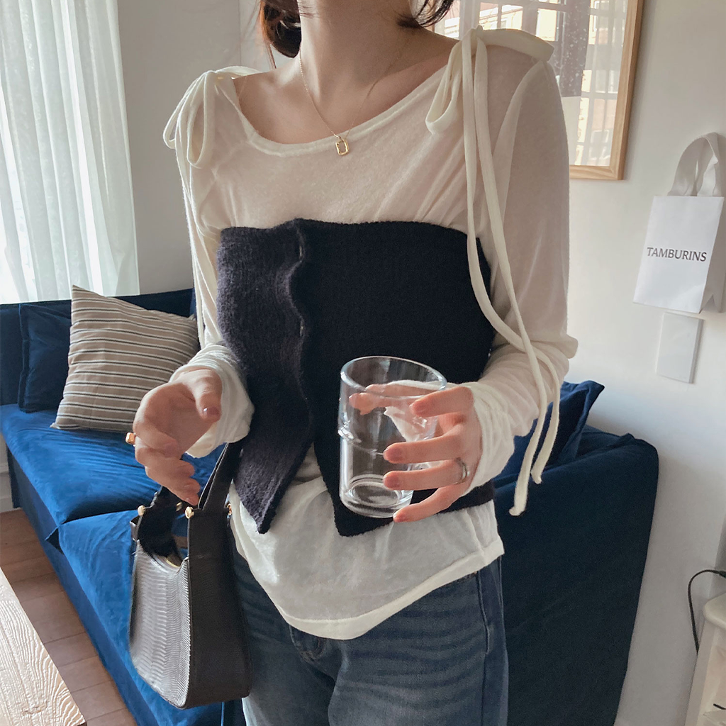 リボンページ リボン長袖Tシャツ | ファッション通販サイト NUGU