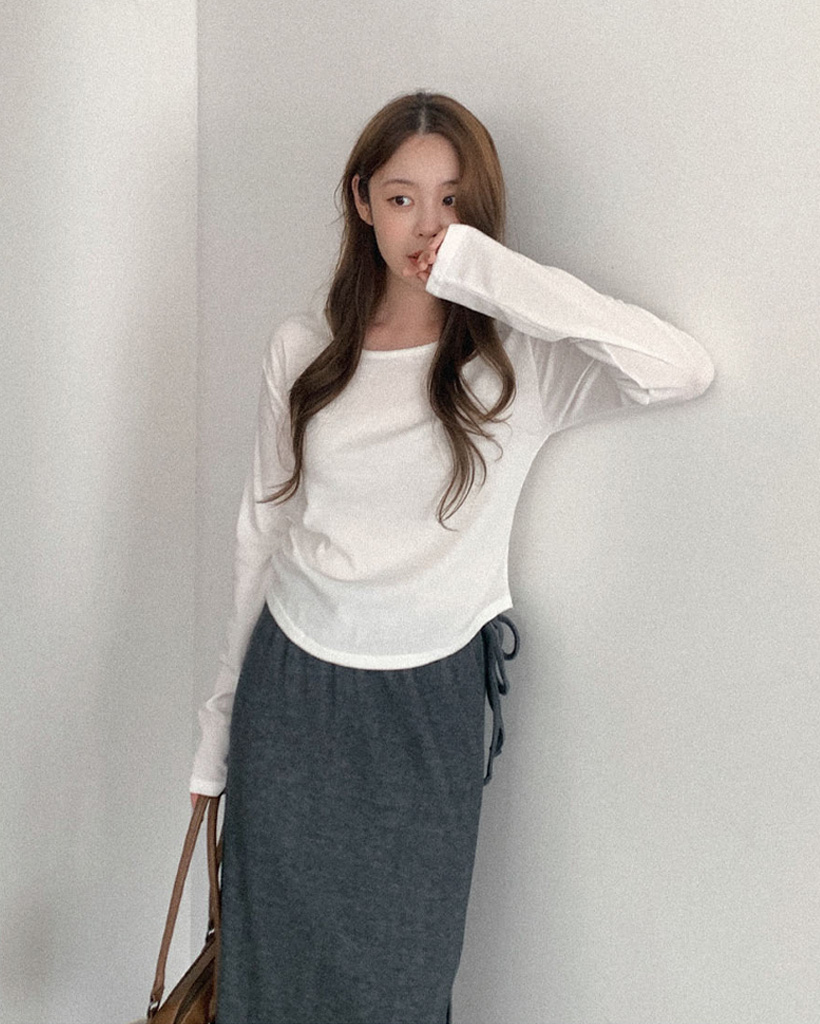 (4color) リブ長袖Ｔシャツ