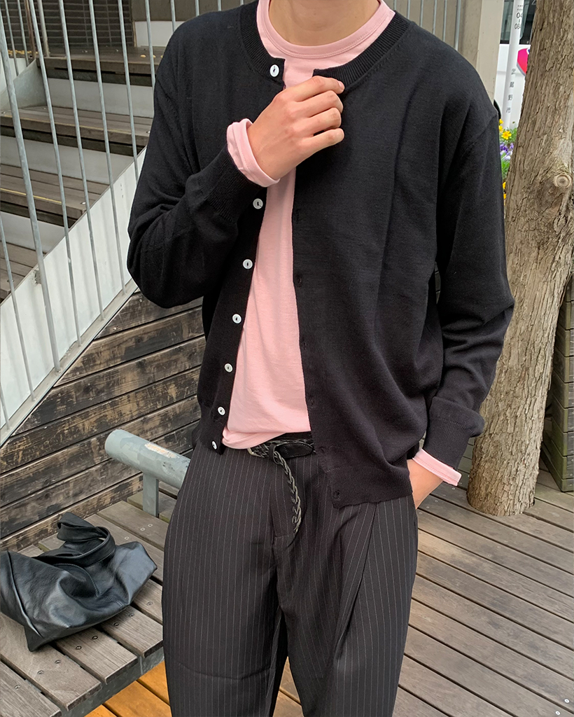 ベーシックラウンドカーディガン