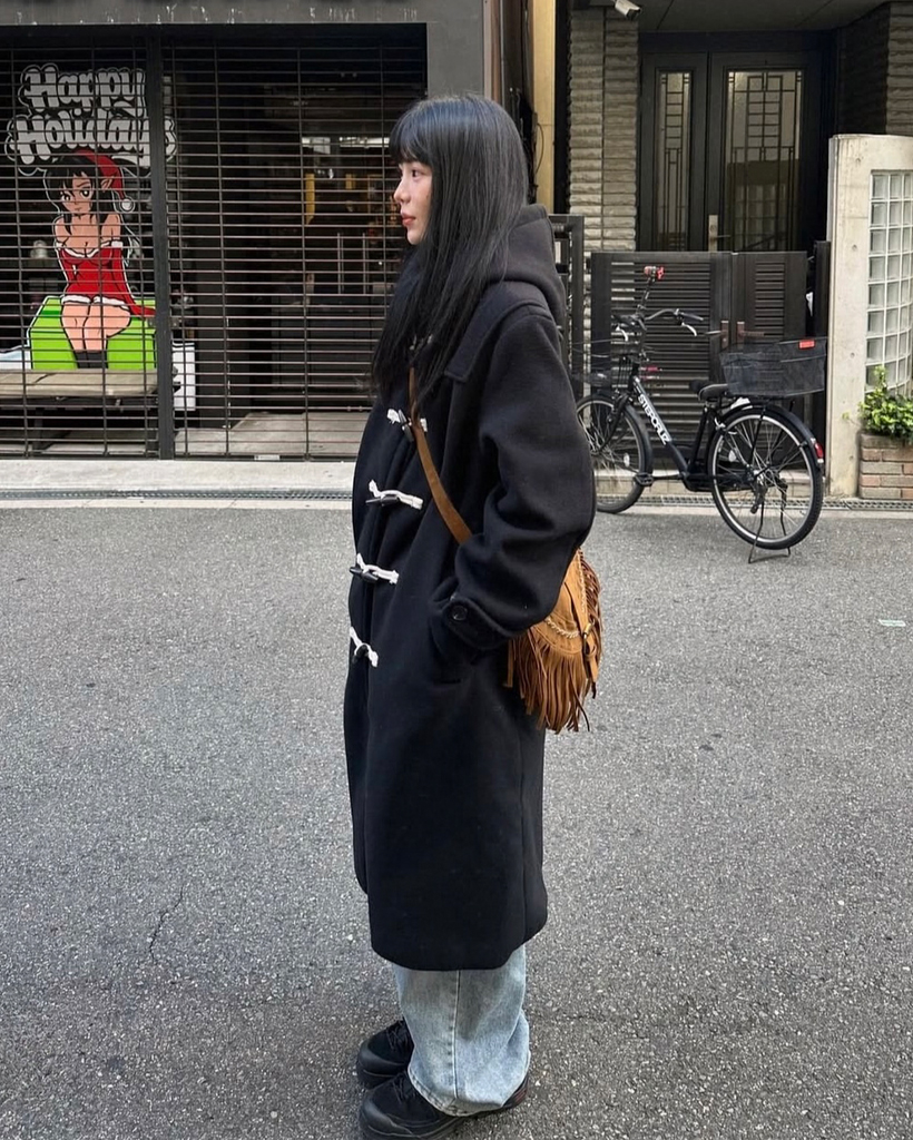 Hビューティー&ユース ダッフルコート S 黒 フード付き H BEAUTY&YOUTH UNITED ARROWS（エイチビューティーアンドユース