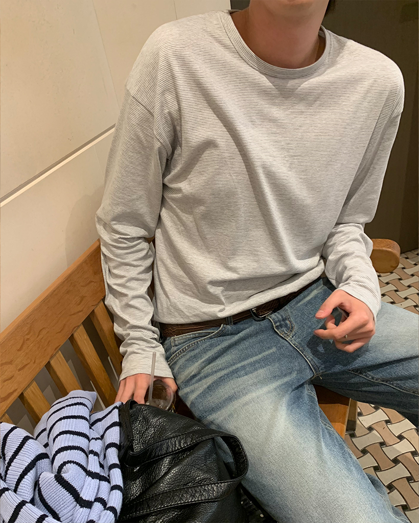 ボーダーアームウォーマー長袖Tシャツ