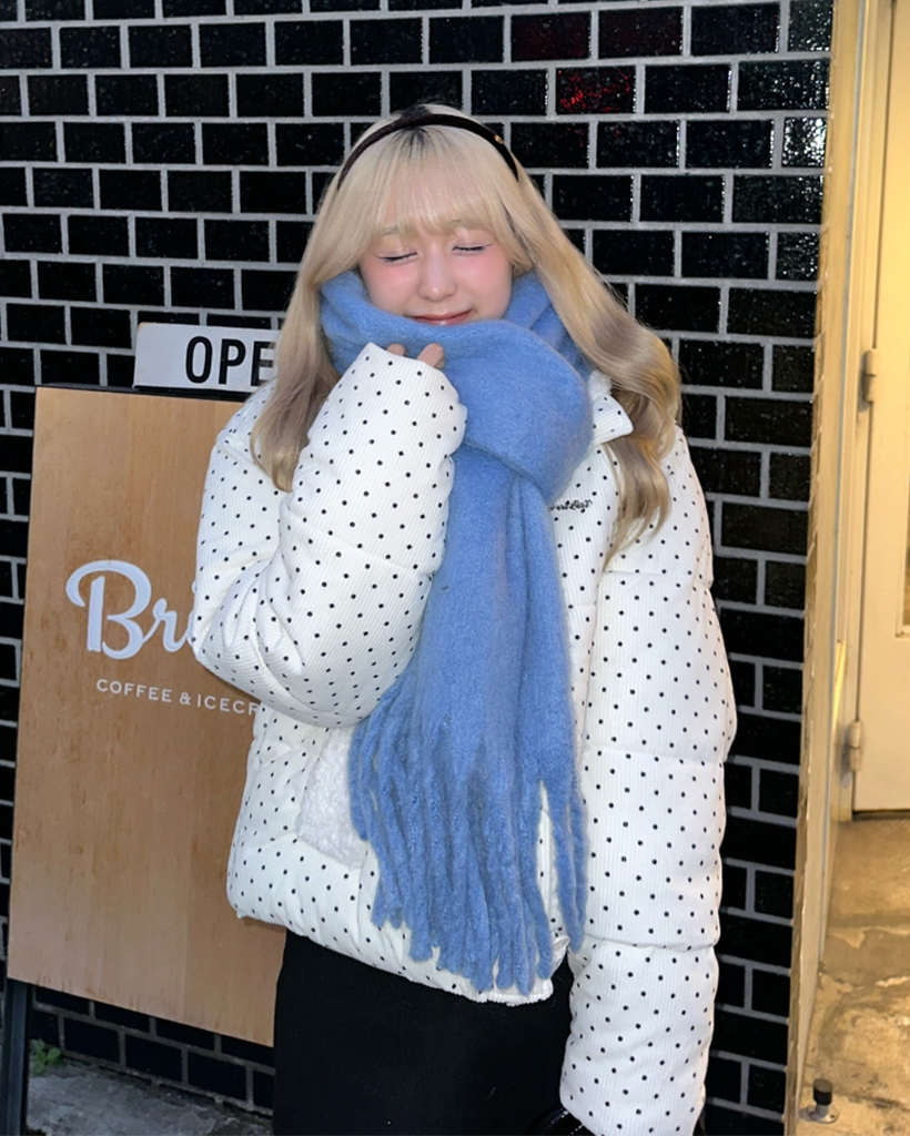 パステルカラーロングマフラー