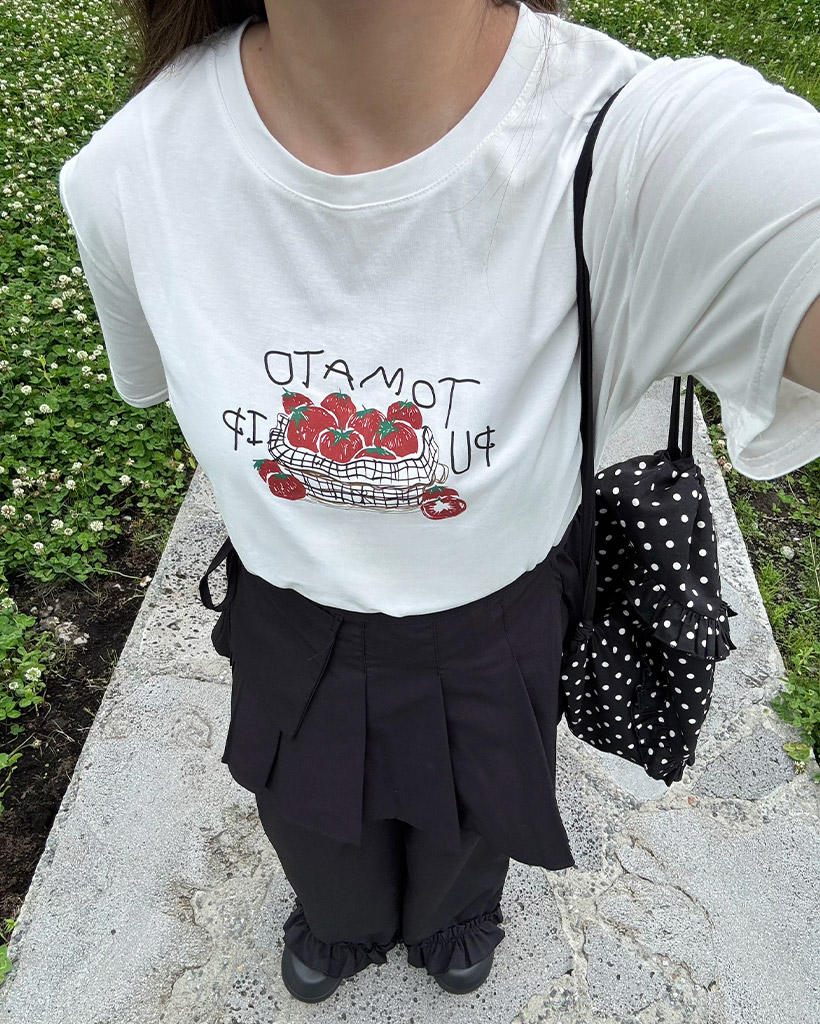 トマトプリント半袖Tシャツ | ファッション通販サイト NUGU