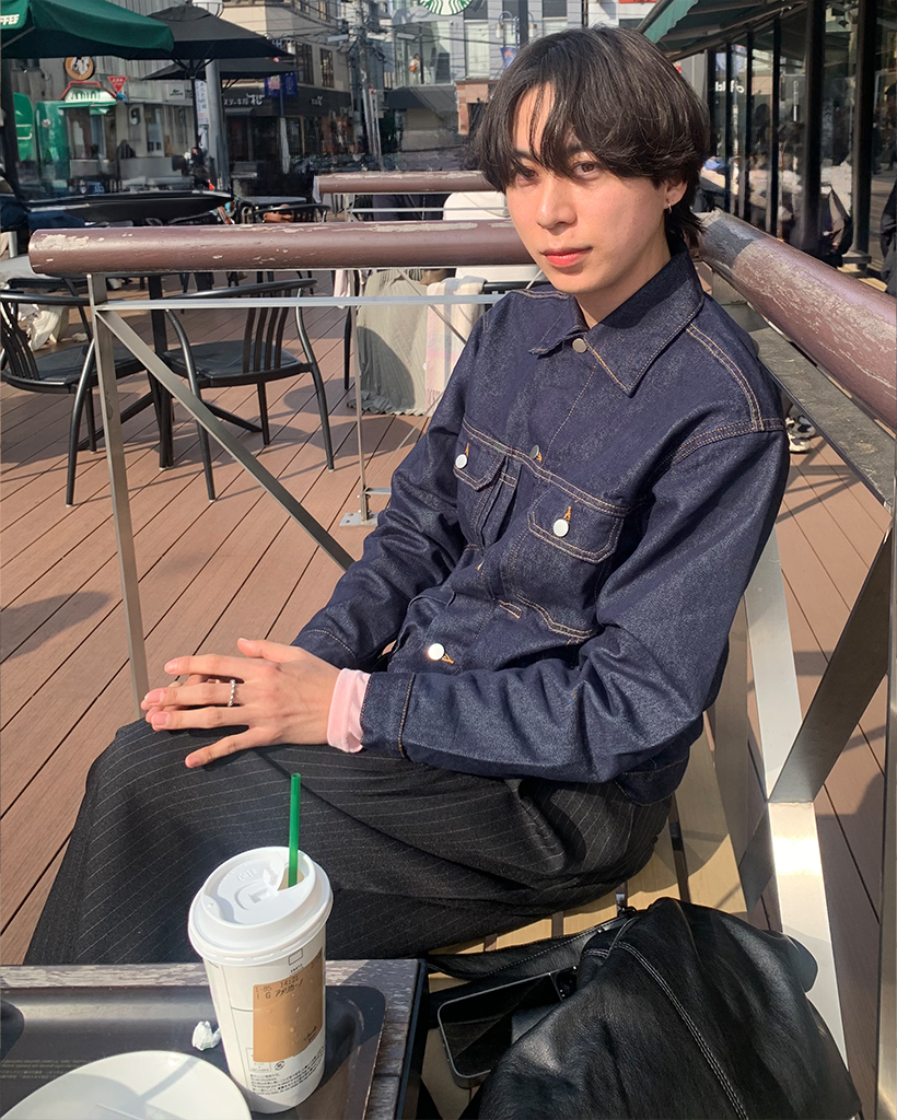 ステッチディテールデニムジャケット