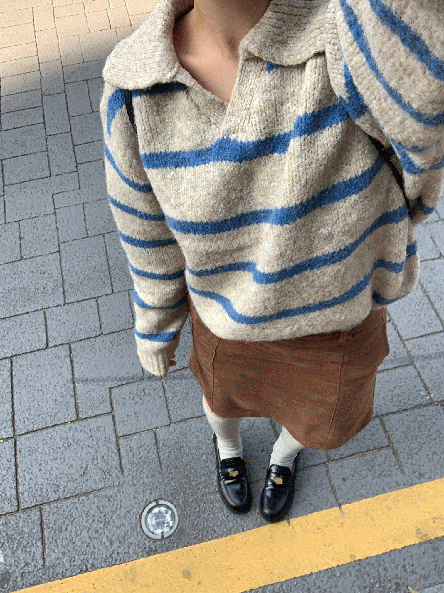 Moriストライプボーダー柄ニット | ファッション通販サイト NUGU