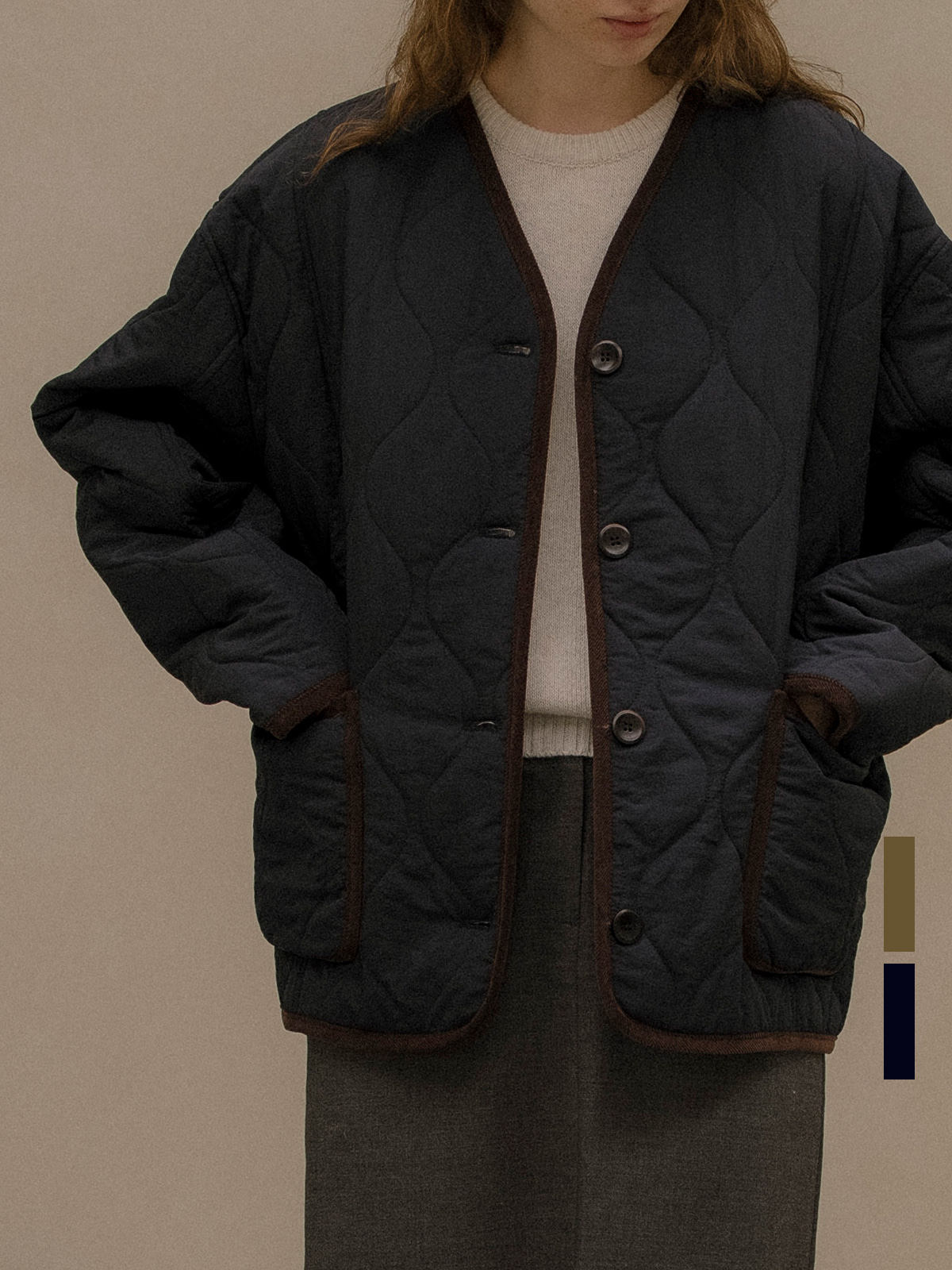 Field wave quilting jacket [KNFW05JP07]_[2color]