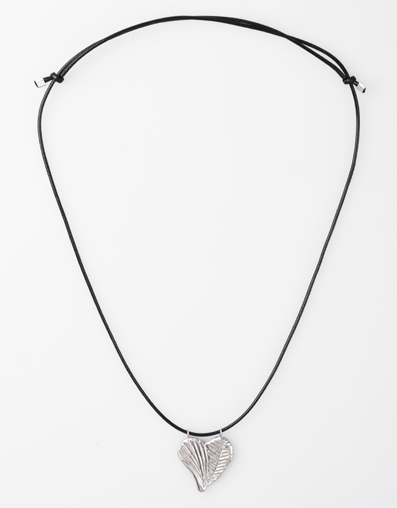 SAGEGASAGE] 3Way leather Necklace (All Black) | ファッション