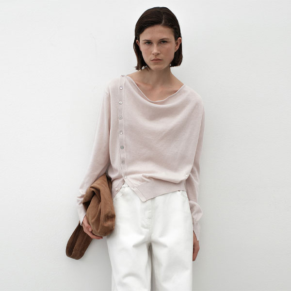 (Z-CD-2221)COWL NECK KNIT CARDIGAN