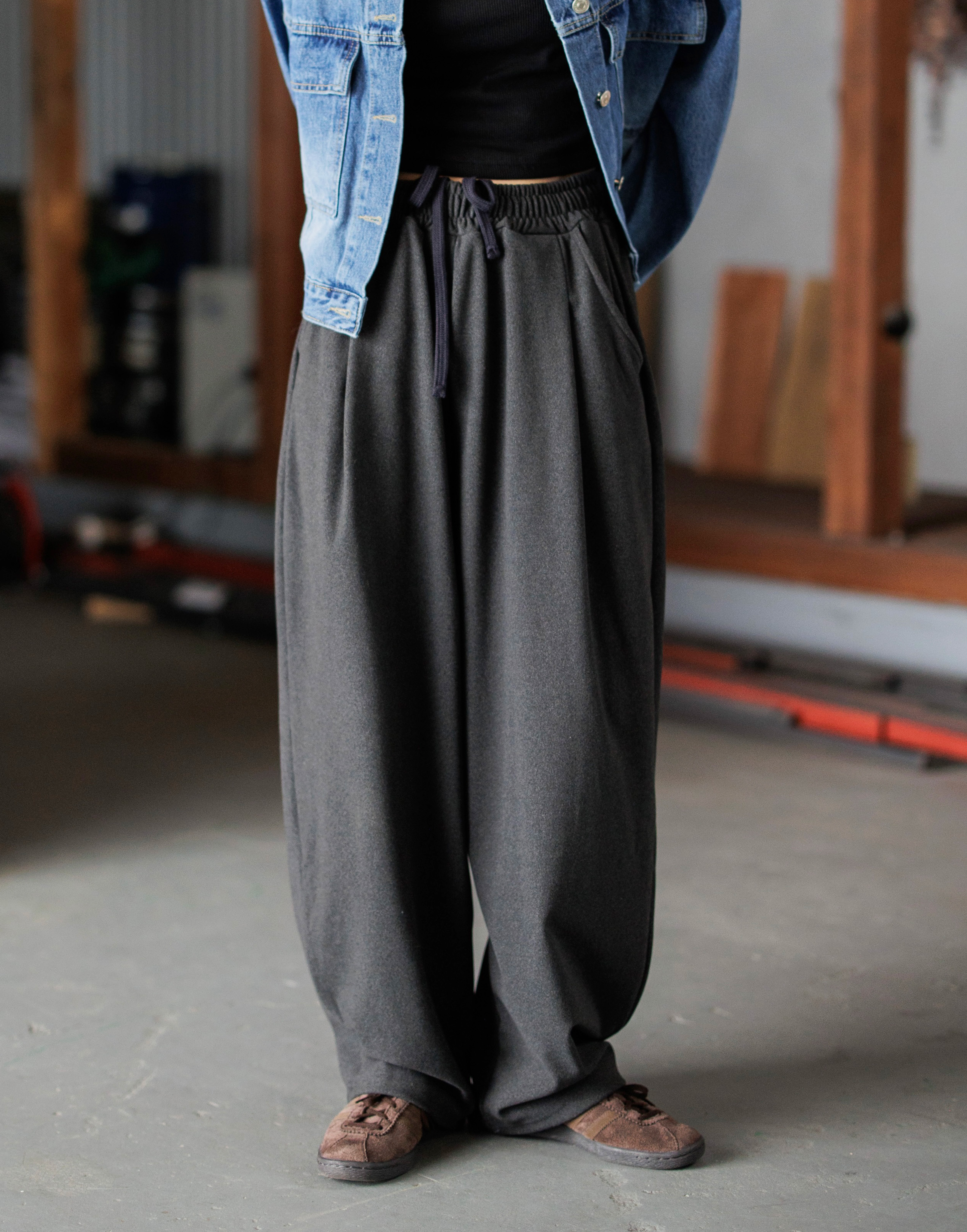 [1回再販](ORIGINAL) フリースバルーンバンディングパンツ