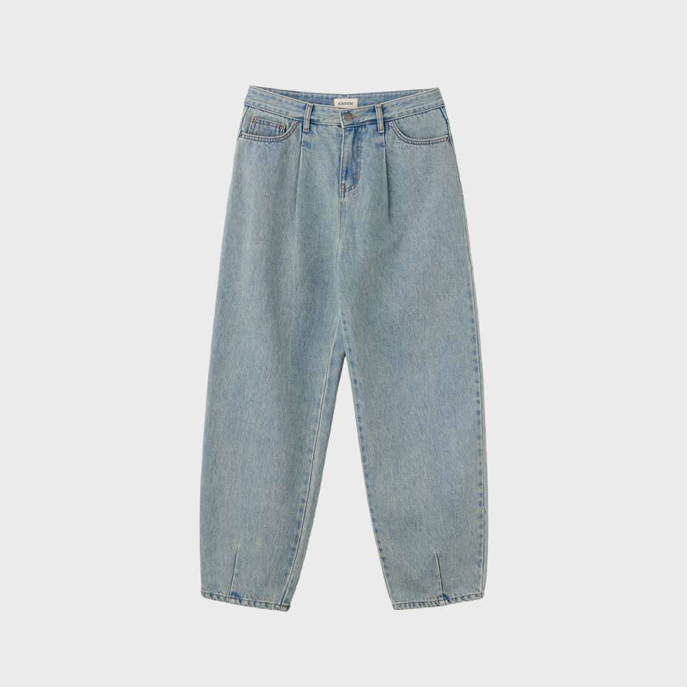 【SATIIIZ】Peron Curved Bermuda Denim Pants Curved Denim Pants (Blue) | ファッション通販サイト NUGU