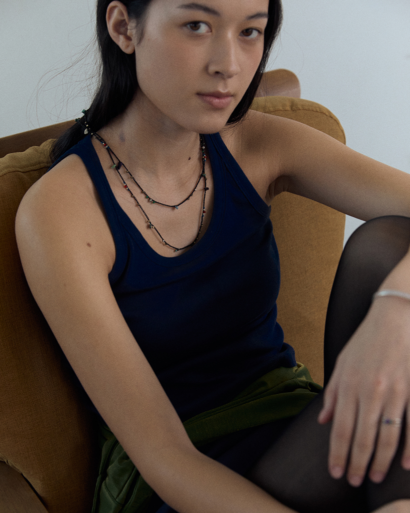 ブラックデザイン　日和　チュチュさん専用 night of village metallic crochet necklace & bodychain
