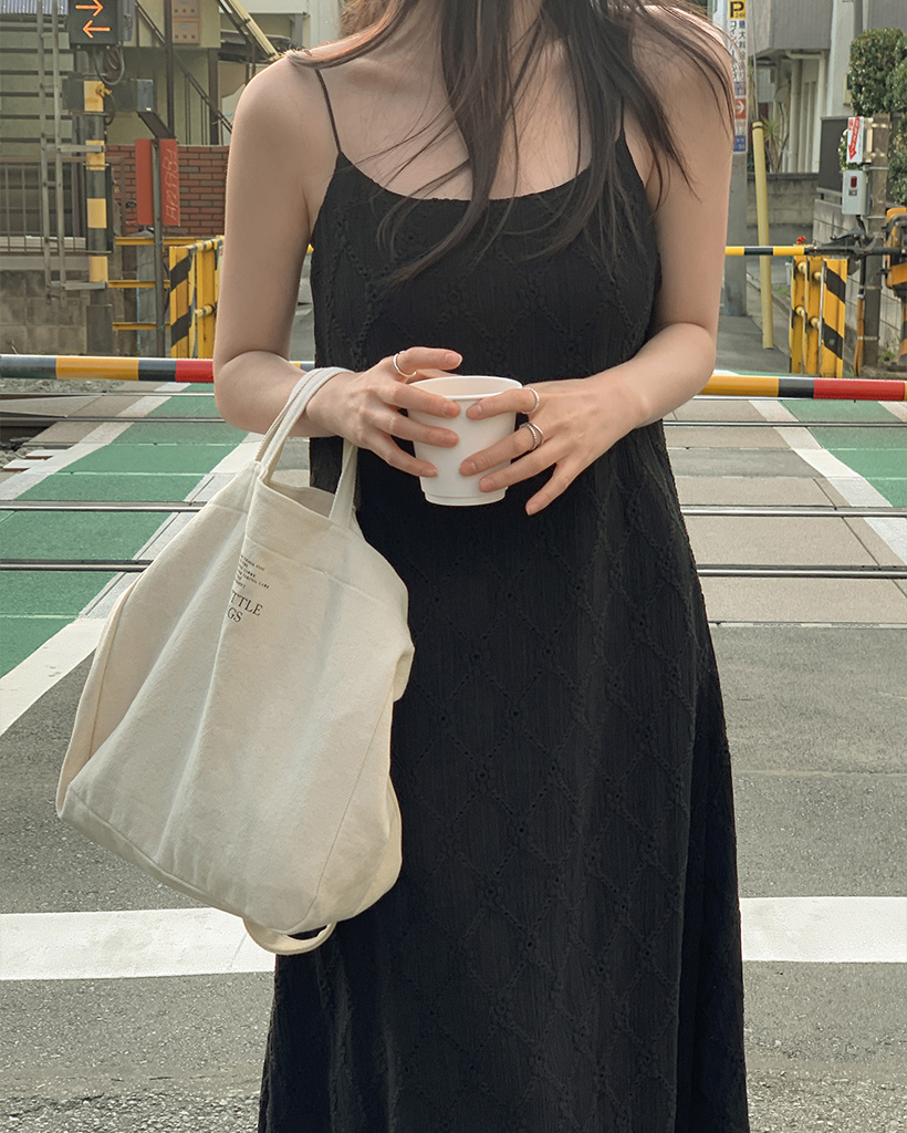 original/S-M]パンチングレイヤードキャミワンピース | ファッション