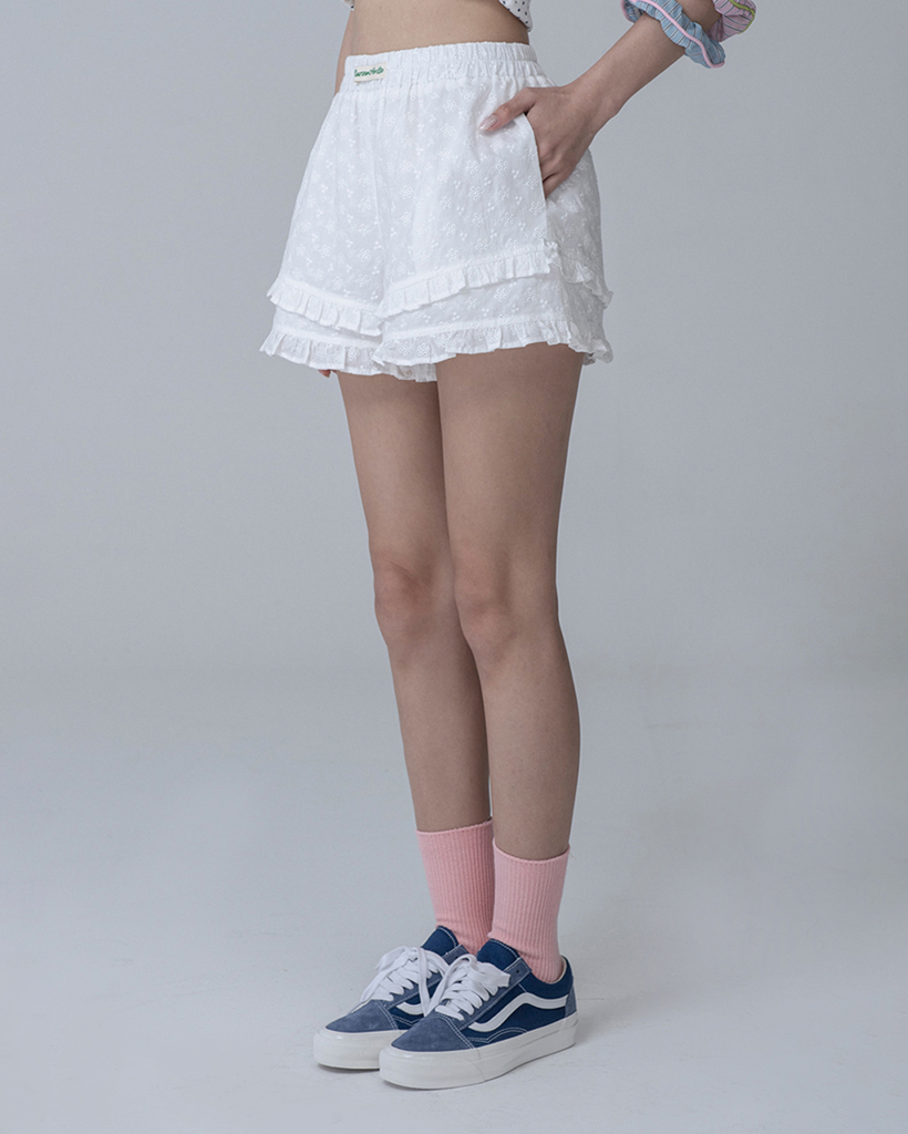 Cancan Frill Skirt Pants Ivory | ファッション通販サイト NUGU