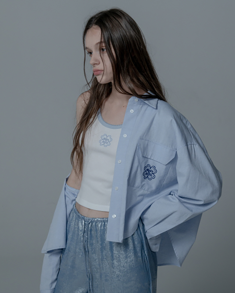 トップス Numero 42号 PINCOAT SLEEVELESS_WHITE SKYBLUE | ファッション通販サイト NUGU