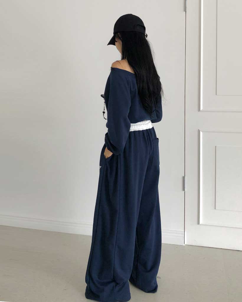 セットアップ]スウェットシャツ＋トレーニングパンツセット