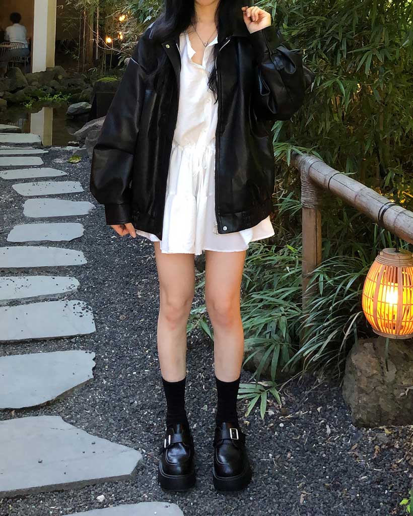 オーバーサイズレザージャケット | ファッション通販サイト NUGU