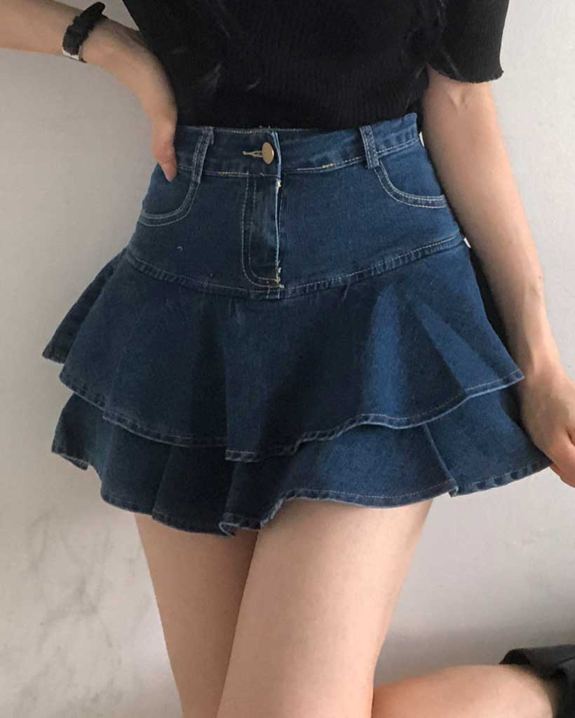 フレアデニムミニスカート | ファッション通販サイト NUGU