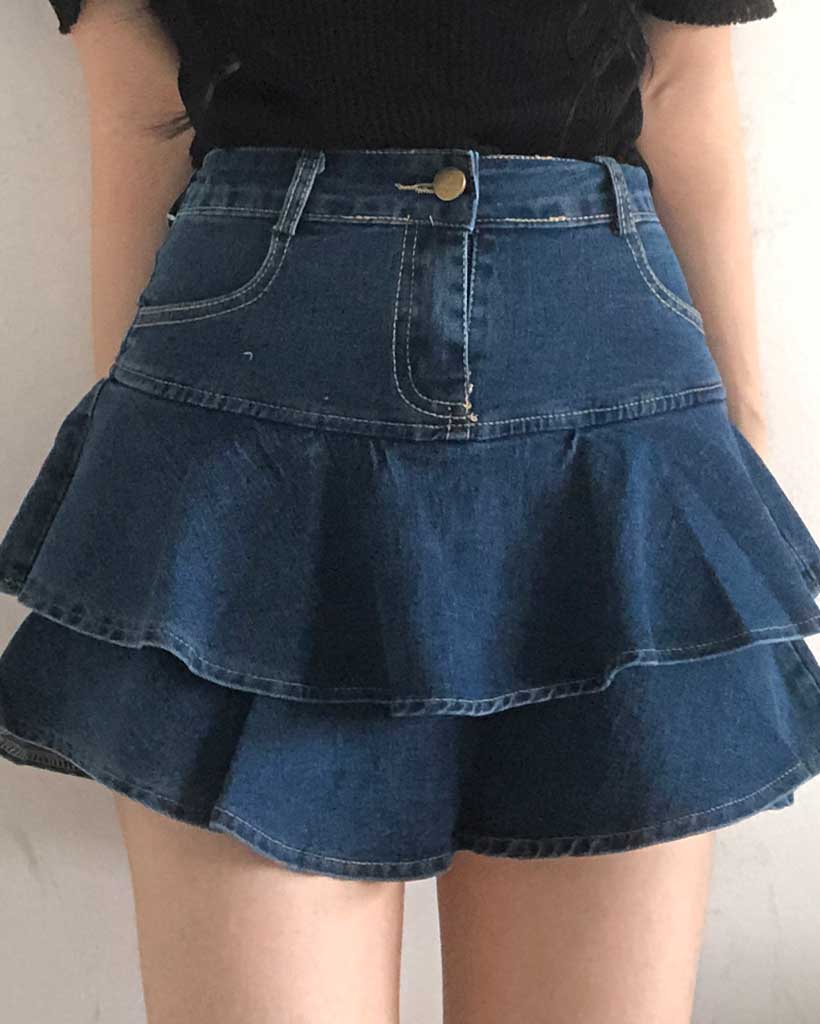 フレアデニムミニスカート | ファッション通販サイト NUGU