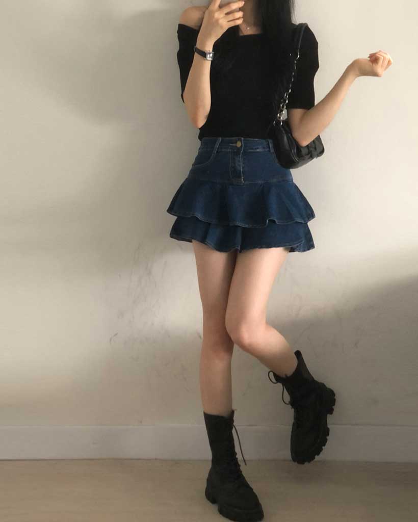 yuna 　Alexanderwang デニムミニスカート フレアデニムミニスカート | ファッション通販サイト NUGU