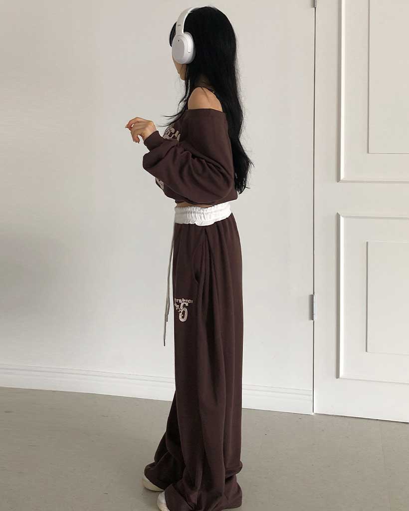 セットアップ]スウェットシャツ＋トレーニングパンツセット