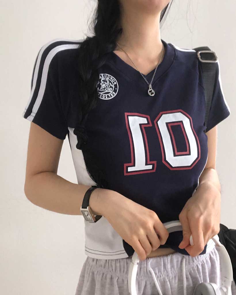 【B級品】希少 globe tour 1998 VネックTシャツ 6color]y2kスポーティークロップドウエスタンバイカラーVネック