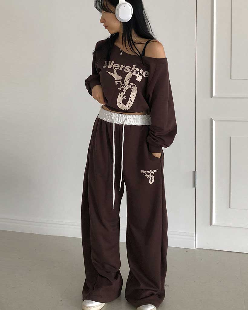 セットアップ]スウェットシャツ＋トレーニングパンツセット