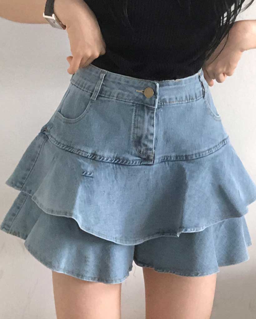 【新品未使用】UNFOLK #58 デニムフレアスカート size2 58 EX. Rigid denim flare skirt | UNFOLK