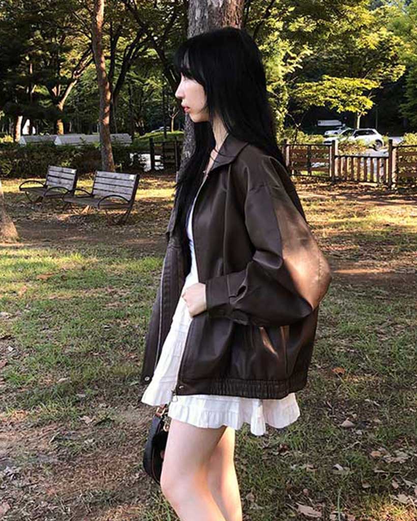 オーバーサイズレザージャケット | ファッション通販サイト NUGU