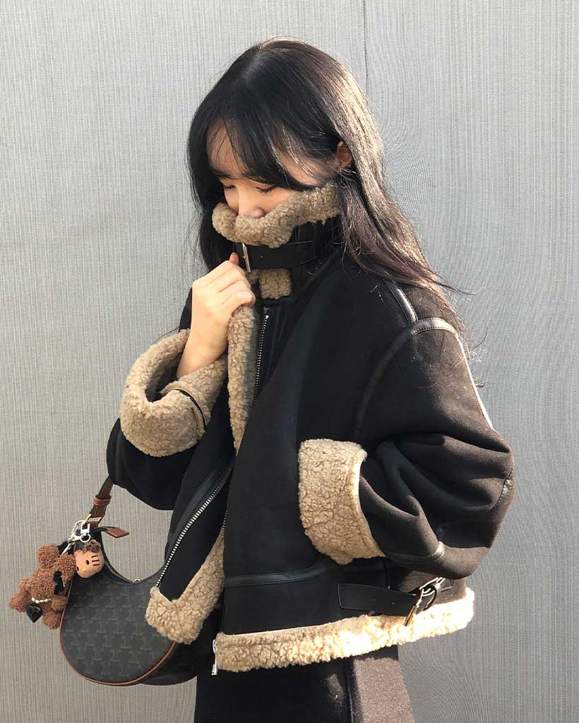 ハイネックバックルファージャケット | ファッション通販サイト NUGU