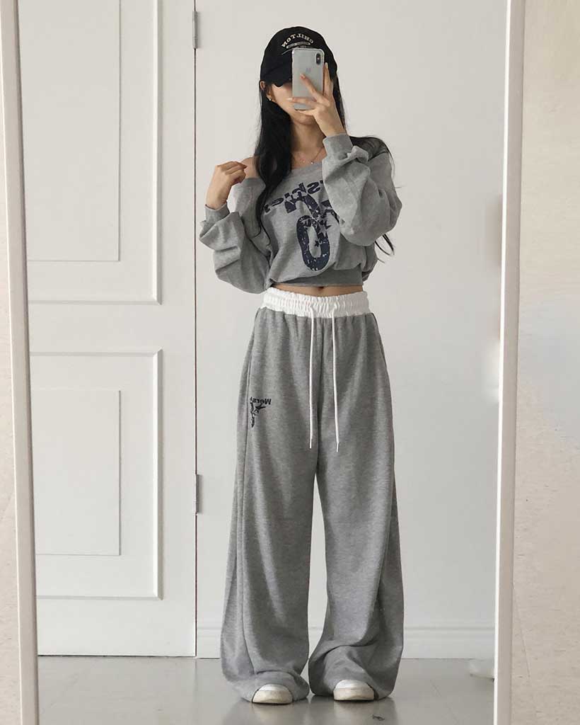 セットアップ]スウェットシャツ＋トレーニングパンツセット