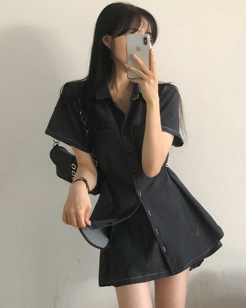 mark&lona 半袖トップス&スカート2点セット セットアップ トップス+スカート 2点セットアップ カジュアル