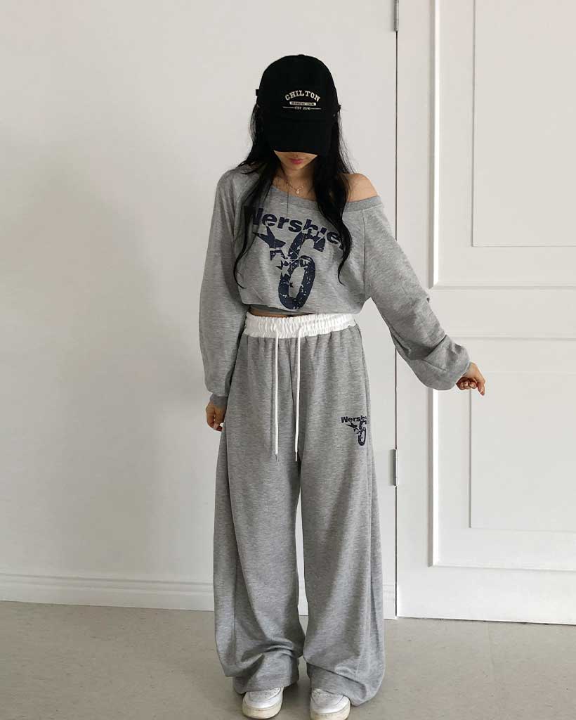 セットアップ]スウェットシャツ＋トレーニングパンツセット