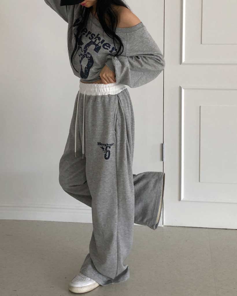 セットアップ]スウェットシャツ＋トレーニングパンツセット