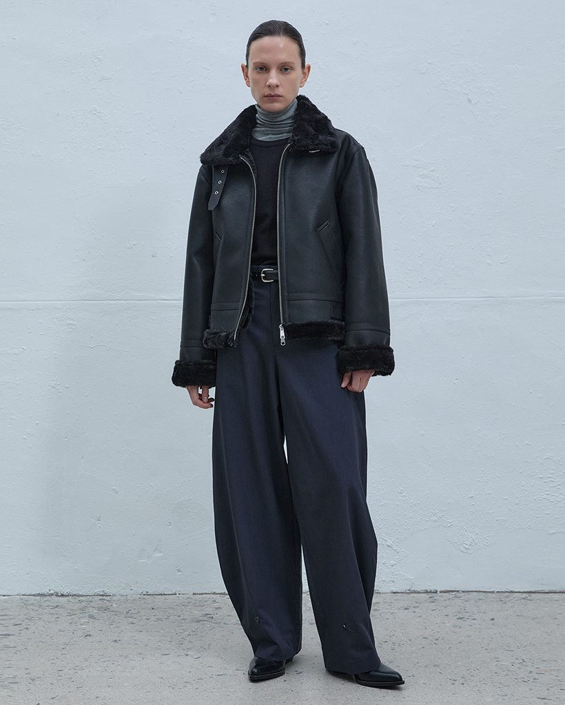 B-3 Shearling Jacket (Black/Black)