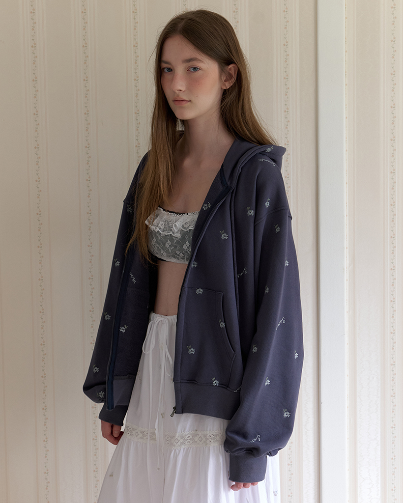 Embro Hood Zip Up (Vintage Blue)