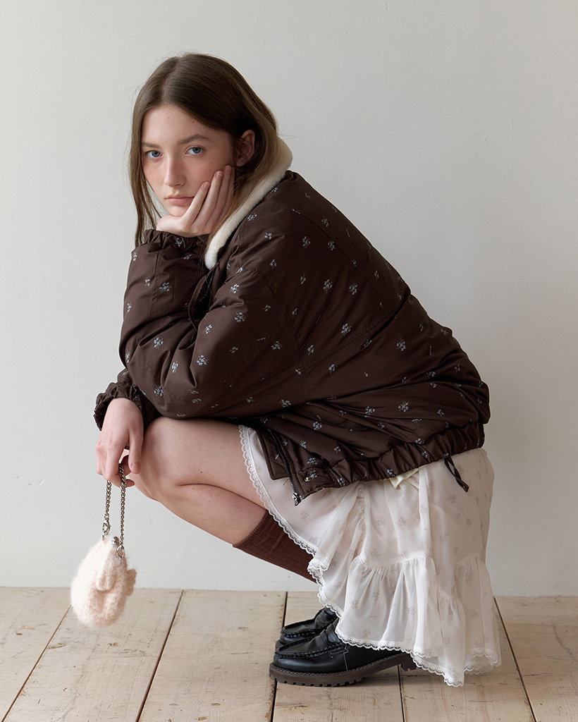 Gather Flower Puffer (Brown)