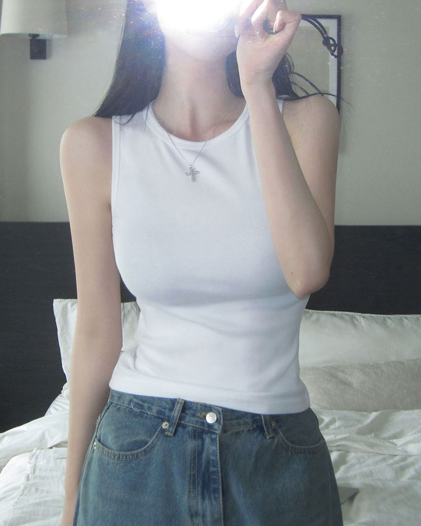 [original] ヒッピー、デイリーラウンドキャミソール