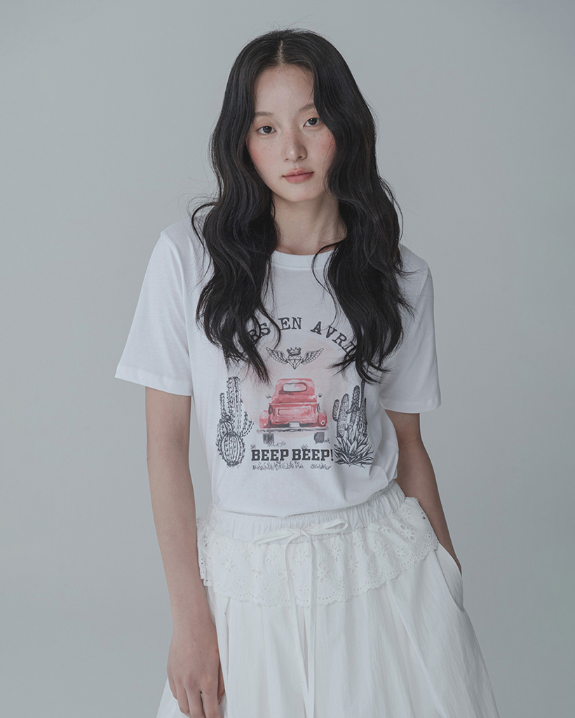 VINTAGE BEEP BEEP TSHIRT_IVORY