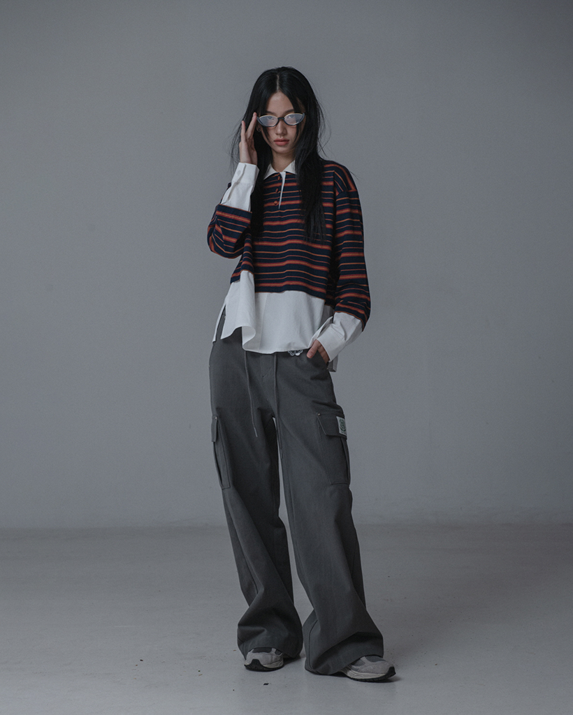 PEARL DOT PANTS グレー　0サイズ DOT PRINT CURVEY PANTS｜HELIOPOLE｜HÉLIOPÔLE（エリオポール