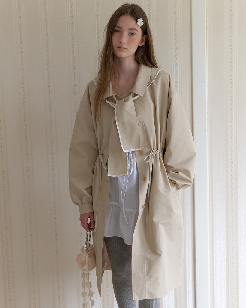 Cape Trench Coat (Beige)