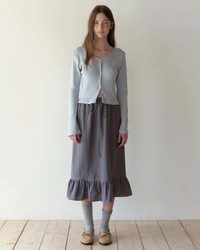 Check Easy Skirt (Brown)